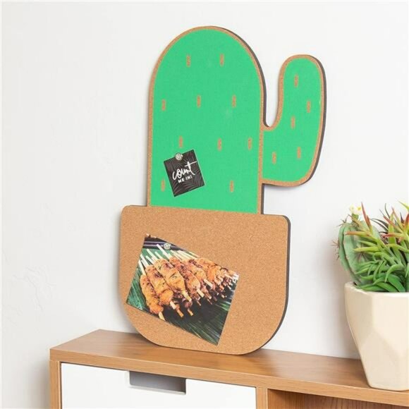Cactus cork bulletin board 12x17 decorative wall board for office home classroom - Picture 4 of 7